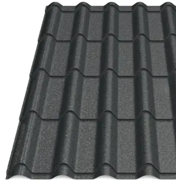 Металочерепиця Будсервіс "Ретро Преміум" Relief iceCrystal mat Thyssen krupp 0.50 mm RAL 9005 Чорний