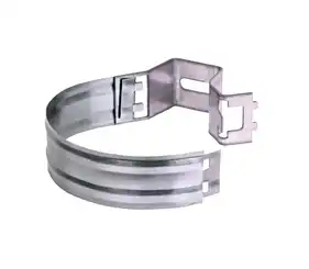 Кріплення труби класичне NOVATIK RONDA Magnelis (150/100 мм) RAL 9006 Біло-алюмінієвий