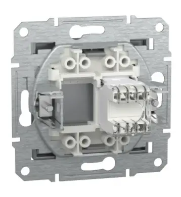 Розетка Schneider Electric комп. RJ-45 внутр. "ASFORA" без рамки сталь (C2) 