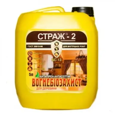 Готовий водний розчин прозорий STRAZH Страж - 2 для внутрішніх робіт 5 л