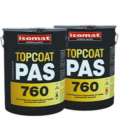 Двухкомпонентное УФ-стойкое полиаспарагиновое защитное покрытие Isomat TOPCOAT-PAS 760 Комплект (А+В) 25 кг, серый