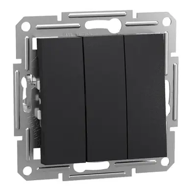 Выключатель Schneider Electric 3-кл. внутр. "ASFORA антрацит (C2) 