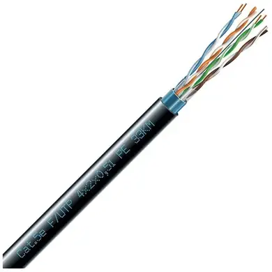 Кабель ЗЗЦМ UTP cat.5e PE cat.5e 4х2х0,51 наружный 100МГц (бухта 305м) черный