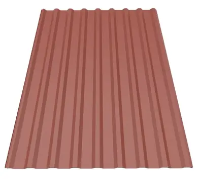 Профнастил Будсервис Т-18 Pladur wrinkle mat Thyssen krupp 0.50 mm RAL 3009 Красный