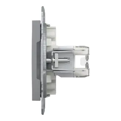 Розетка Schneider Electric комп. двойная RJ-45 внутр. "ASFORA" без рамки сталь (C2) 