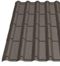 Металочерепиця Будсервіс "Ретро Преміум" Relief iceCrystal mat Thyssen krupp 0.50 mm RAL 8019 Коричневий