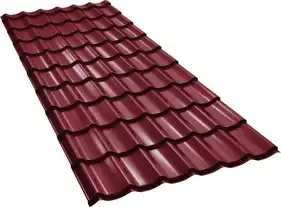 Металочерепиця GOOD ROOF Classic Roof 350/15,поліестер 0,43-0,45мм Україна Zn 100 RAL 3005 Вишневий