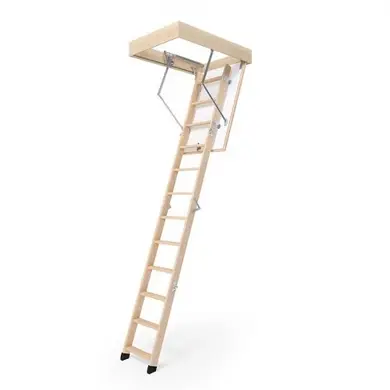 Горищні сходи Bukwood ECO+ Mini дерев'яні 4-секційні Н280см 100х60 см