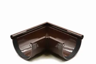 Угол желоба внешний RainWay система 130/100, 90° RAL 8017 Шоколадно-коричневый