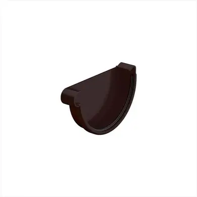 Заглушка желоба левая Galeco PVC система 130/80 RAL 8017 Шоколадно-коричневый