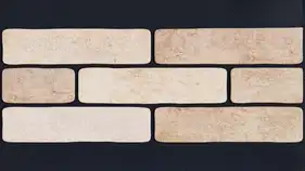 Фасадная термопанель с клинкерной плиткой КерамТерм Golden Tile Севен Тонз бежевый, 6 мм 80 ПСБС
