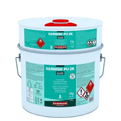 Поліуретановий захисний лак Isomat VARNISH-PU 2K Gloss Комплект (А+В) 5 кг, прозорий