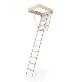 Горищні сходи Bukwood ECO Metal Mini 4-секційні Н265см 80х60 см