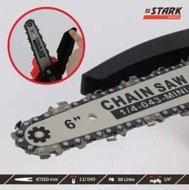 Мини-пила аккумуляторная цепная STARK BCS-21015 1х21Вх2А, 150мм, M-Type