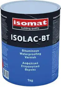 Битумный гидроизоляционный лак Isomat ISOLAC-BT 1 кг, черный