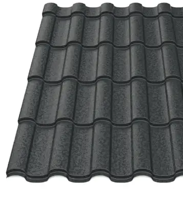 Металлочерепица Будсервис "Венера 25" Relief iceCrystal mat Thyssen krupp 0.50 mm RAL 9005 Черный
