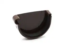 Заглушка желоба левая RainWay система 130/100 RAL 8017 Шоколадно-коричневый