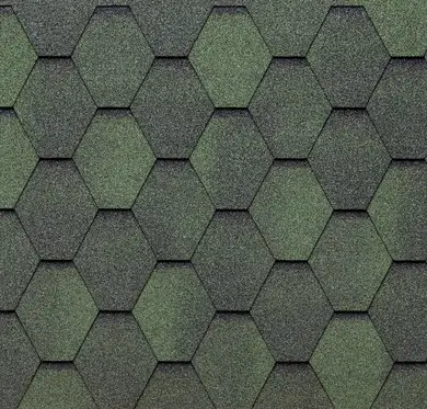 Бітумна черепиця Tegola Eco Roof Hexagonal Mixed Green