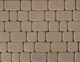 Тротуарна плитка Brukland Старе місто 60 мм Бежевий 180х120 мм, 120х120 мм,  90х120 мм
