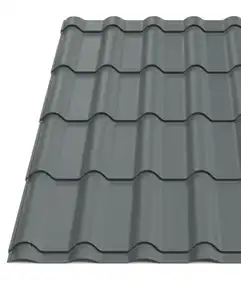 Металлочерепица Tile "Ретро" матполиэстер Arcelor Nippon 0.43 mm RAL 7024 Серый