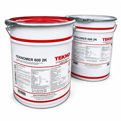 Полиуретаново-битумная двухкомпонентная гидроизоляция TEKNO Teknomer 600 2K Комплект (А+В) 34 кг