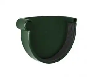 Заглушка желоба левая RainWay система 90/75 RAL 6009 Зеленый