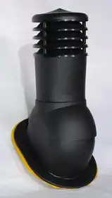 Вентиляційний вихід Krono-Plast KPІ Ø150 для плоских дахів Чорний