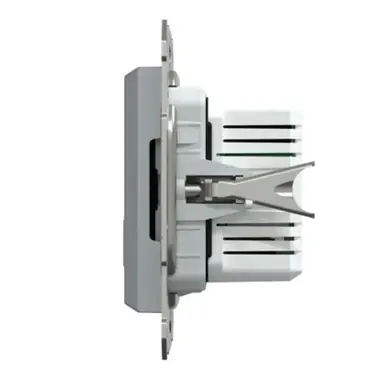 Розетка Schneider Electric 2-я USB внутр. А+С, 21Вт "ASFORA"  сталь 