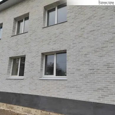 Фасадна термопанель з клінкерною плиткою КерамТерм Golden Tile Лондон димчастий, 6 мм 80 мм ПСБС EPS80