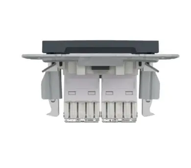 Розетка Schneider Electric комп. подвійна RJ-45 кат.6 UTP внутр. без рамки"ASFORA" антрацит (C3)