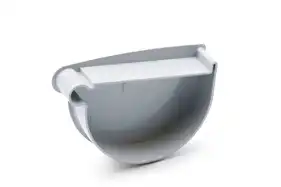 Заглушка лійки ліва RainWay система 130/100 RAL 7040 Сірий