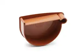 Заглушка лійки права RainWay система 130/100 RAL 8004 Цегляний