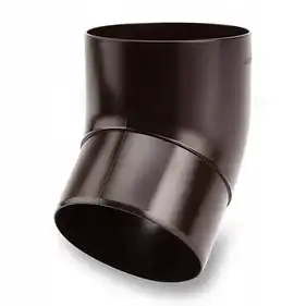Коліно Galeco PVC система 130/100 45° RAL 8019 Темно-коричневий