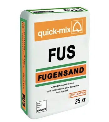 Модифікований пісок для заповнення швів Quick Mix "FUGENSAND PLUS" FUS 25 кг, безбарвний