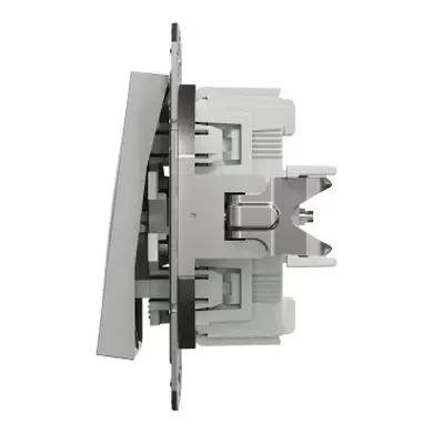 Вимикач Schneider Electric 2-кл. внутр. прохідний "ASFORA" без рамки алюміній (C1) 