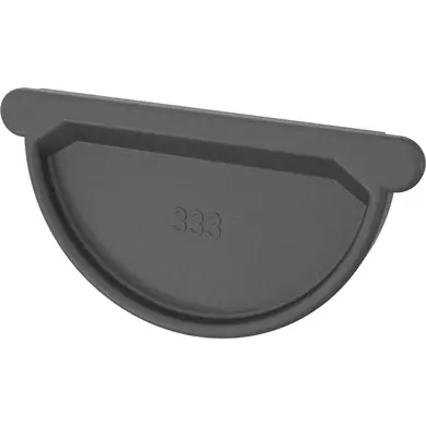 Заглушка ринви з гумовим ущільнювачем Zambelli Robust система 153/100 RAL 7037 Сірий