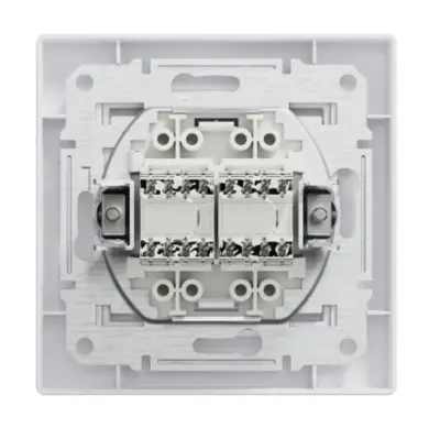 Розетка Schneider Electric комп. двойная RJ-45 внутр. "ASFORA" белая (C1) 