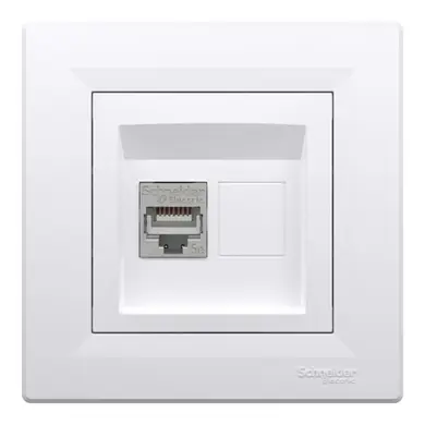 Розетка Schneider Electric комп. RJ-45 кат.5 STP внутр. "ASFORA" белая (C3) 