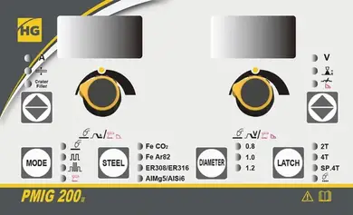 Полуавтомат сварочный HUGONG PMig 200 LCD MIG/MAG/MMA, 230В