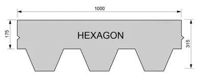 Битумная черепица Sim Shingle Нexagon Каштан