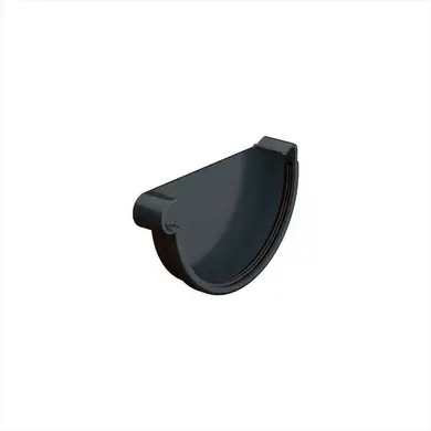 Заглушка левая Galeco PVC система 150/100 RAL 7015 Графитовый