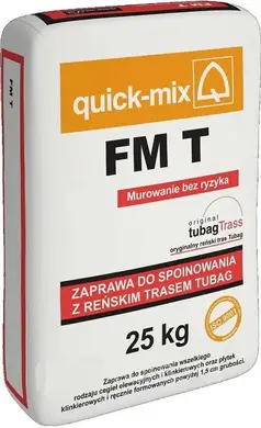 Кольоровий заповнювач швів Quick Mix FM T чорний, 25 кг