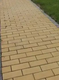 Тротуарна плитка Золотий Мандарин Цегла стандартна 80 Жовтий фаска 200х100