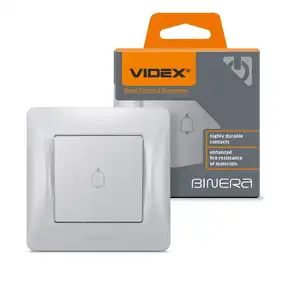 Кнопка дзвінка Videx Binera срібний шовк (VF-BNDB1-SS)