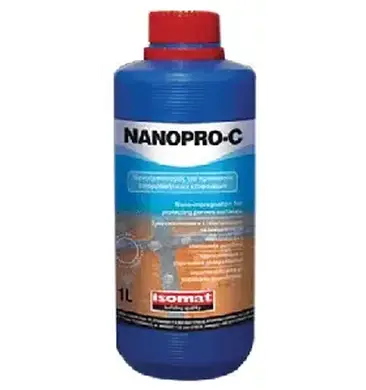 Гидрофобизирующая пропитка для защиты пористых оснований Isomat NANOPRO-C 1 л, прозрачно-белый
