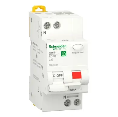Диференційний автомат Schneider Electric RESI9 1P+N 32A  C 30mA АC 6kA (C2)
