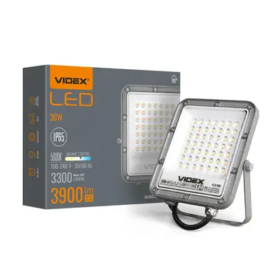 LED прожектор PREMIUM Videx F2 30W 5000K (VL-F2-305G)