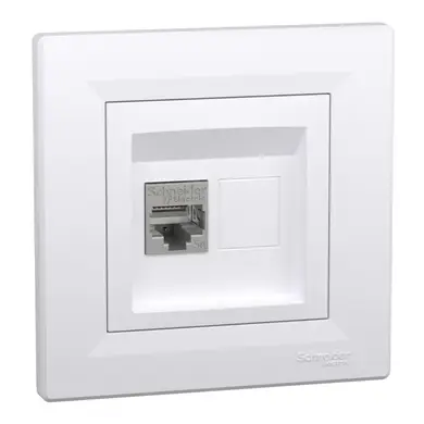 Розетка Schneider Electric комп. RJ-45 кат.5 STP внутр. "ASFORA" белая (C3) 