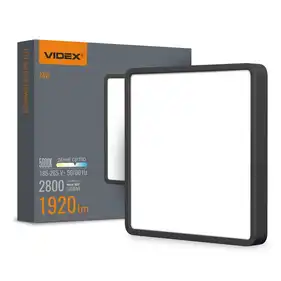 LED світильник Videx накладний квадрат 24W 5000K Black (VL-DLSS-245B)