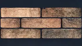 Фасадная термопанель с клинкерной плиткой КерамТерм Golden Tile Севен Тонз оранжевый, 6 мм 100 XPS Penoboard